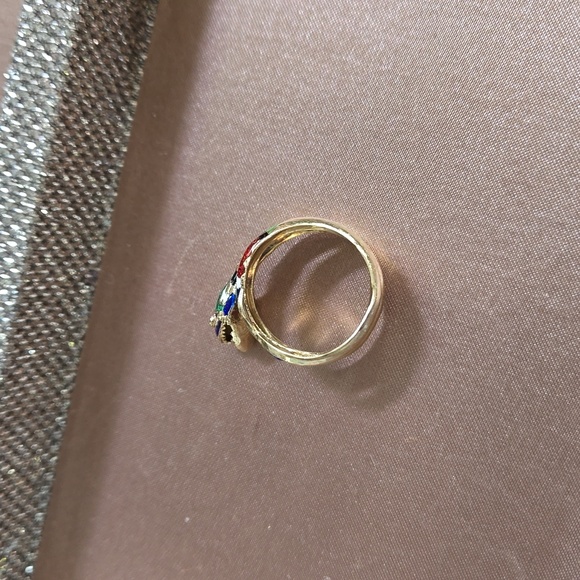 Vintage 14k Gold Enamel Serpent Wrap Coil Ring - Picture 10 of 15